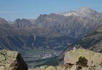 Samedan vom Munt Pers aus gesehen